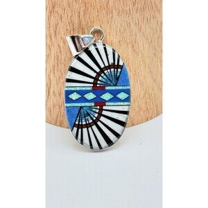 Sterling Silver Stone Inlay Pendant